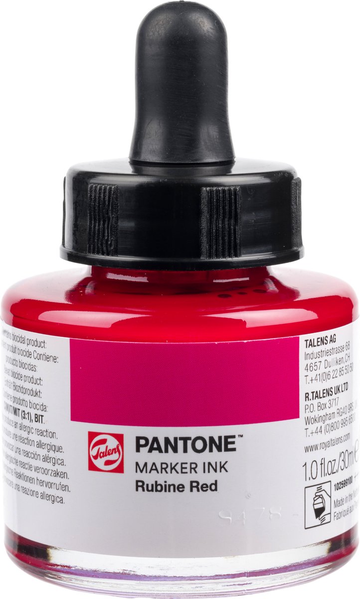 Talens | Pantone marker inkt 30 ml Rubine Red